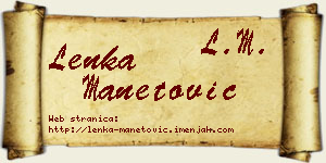 Lenka Manetović vizit kartica